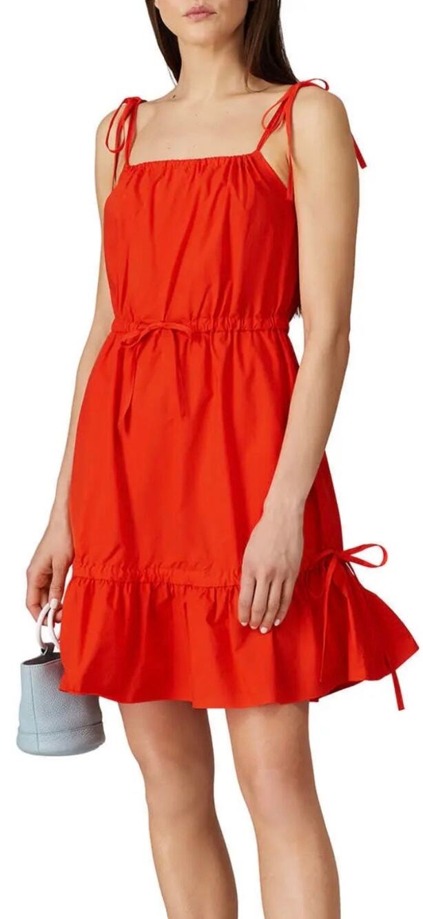 Chinti and Parker Red Tie Waist Dress 4